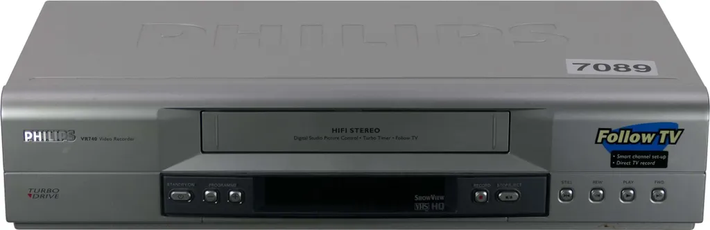 Lecteur Enregistreur VHS Philips VR740 4 Têtes Vidéo pour Salon 43cm