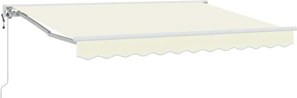 Einziehbare Markise Creme 300 x 200 cm Aluminium und Stoff