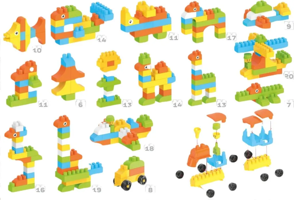 Boîte de construction 90 pièces : jeu de construction véhicules 6573