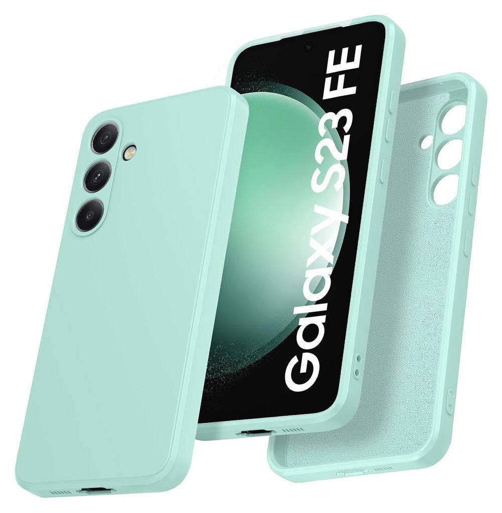 Galaxy S23 FE Hülle, Slim Liquid Silikon Gel Gummi Stoßfest Schutzhülle für Samsung Galaxy S23 FE Türkis