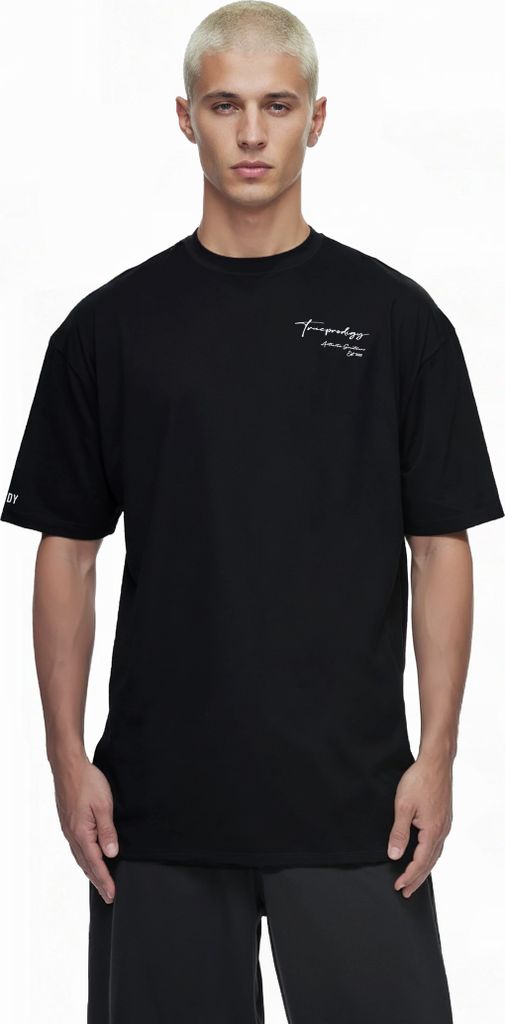 Marin Herren Oversize-Shirt Logoprint Rundhals dicker Stoff Rundhals