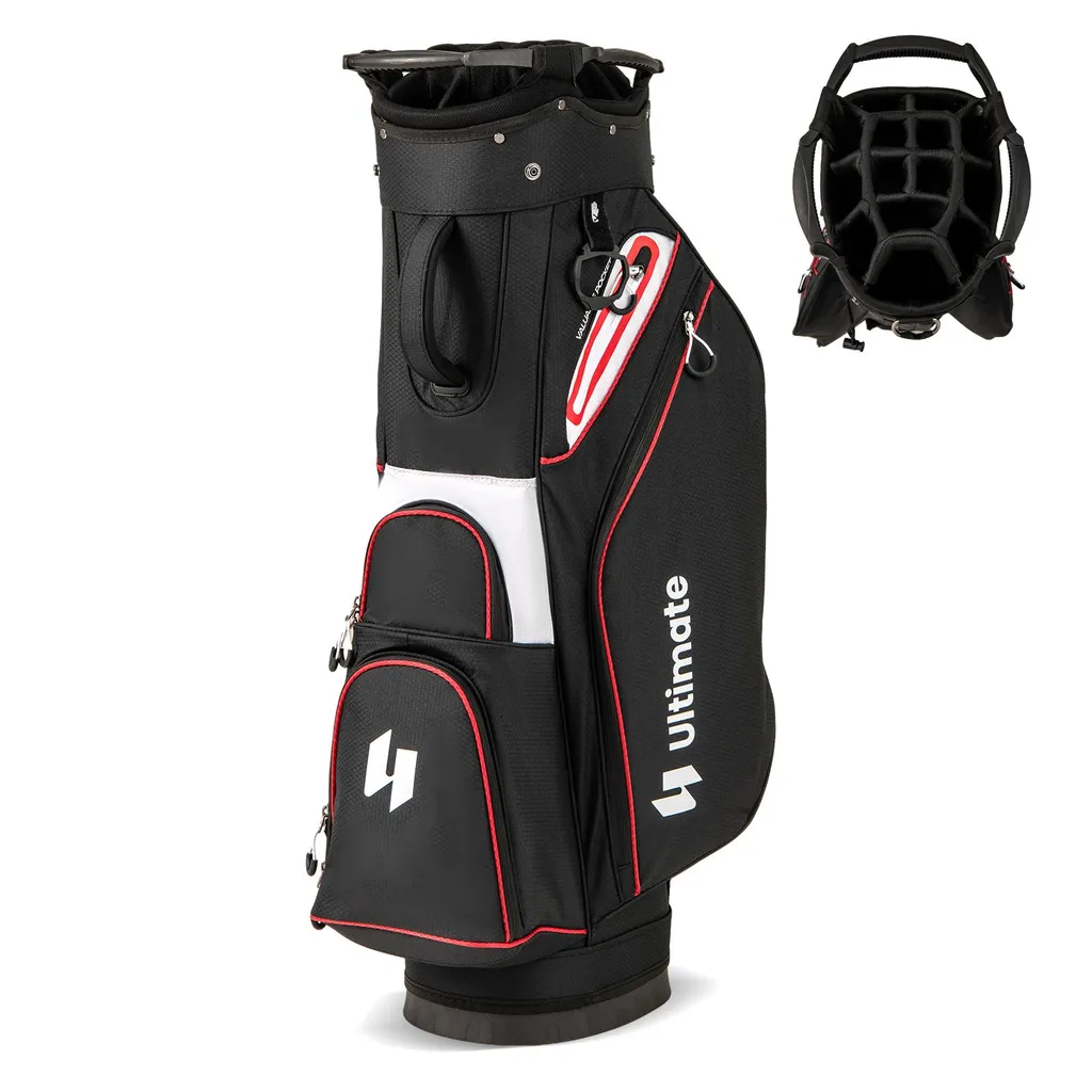 Sac de golf imperméable avec housse de pluie et 14 diviseurs individuels
