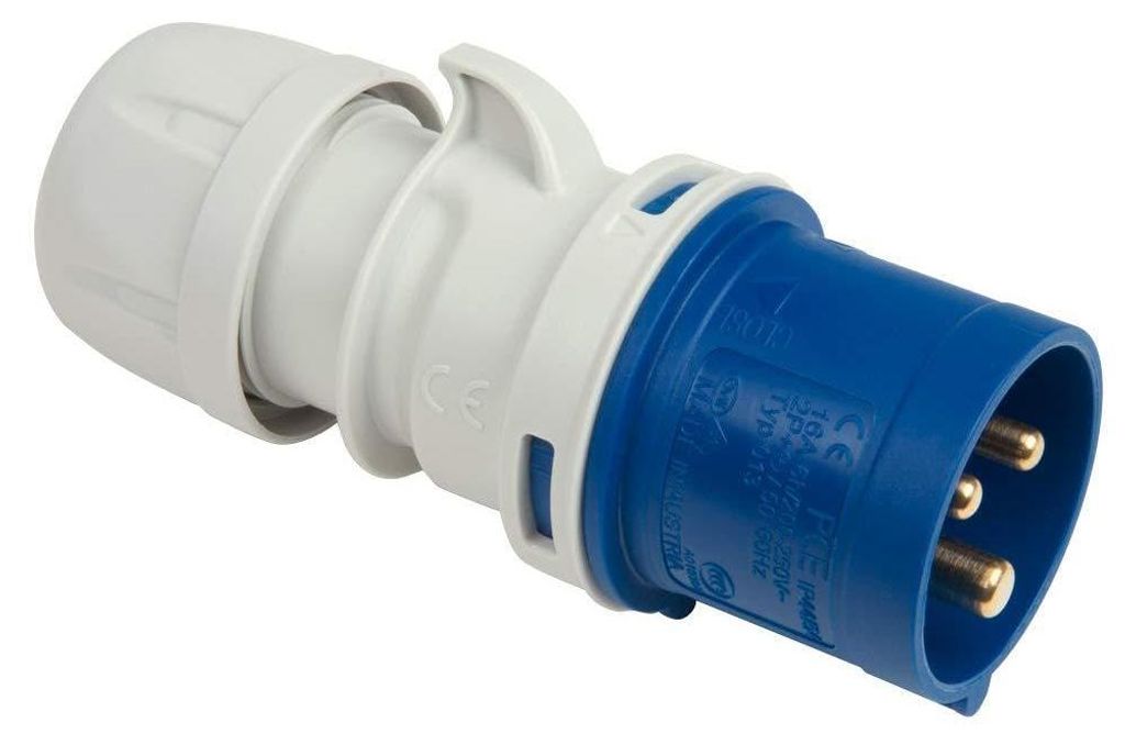 Kopp Caravan Stecker, 3-polig, 16A, 230V, Blau