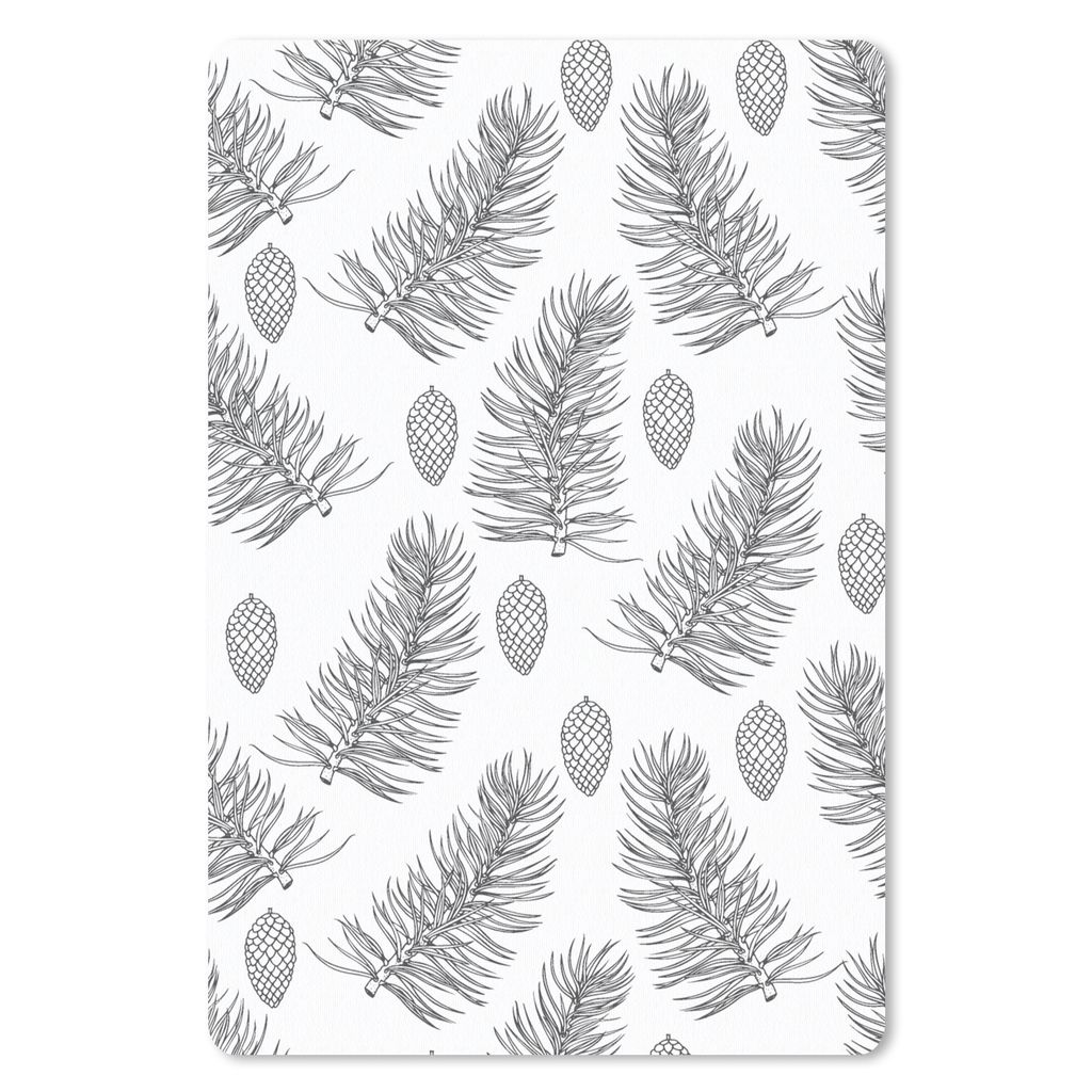 MuchoWow Mauspad Mousepad Tannenzapfen - Weihnachten - Muster - Natur 18x27 cm - Mousepads - Maus Mat - Pad - Mausunterlage