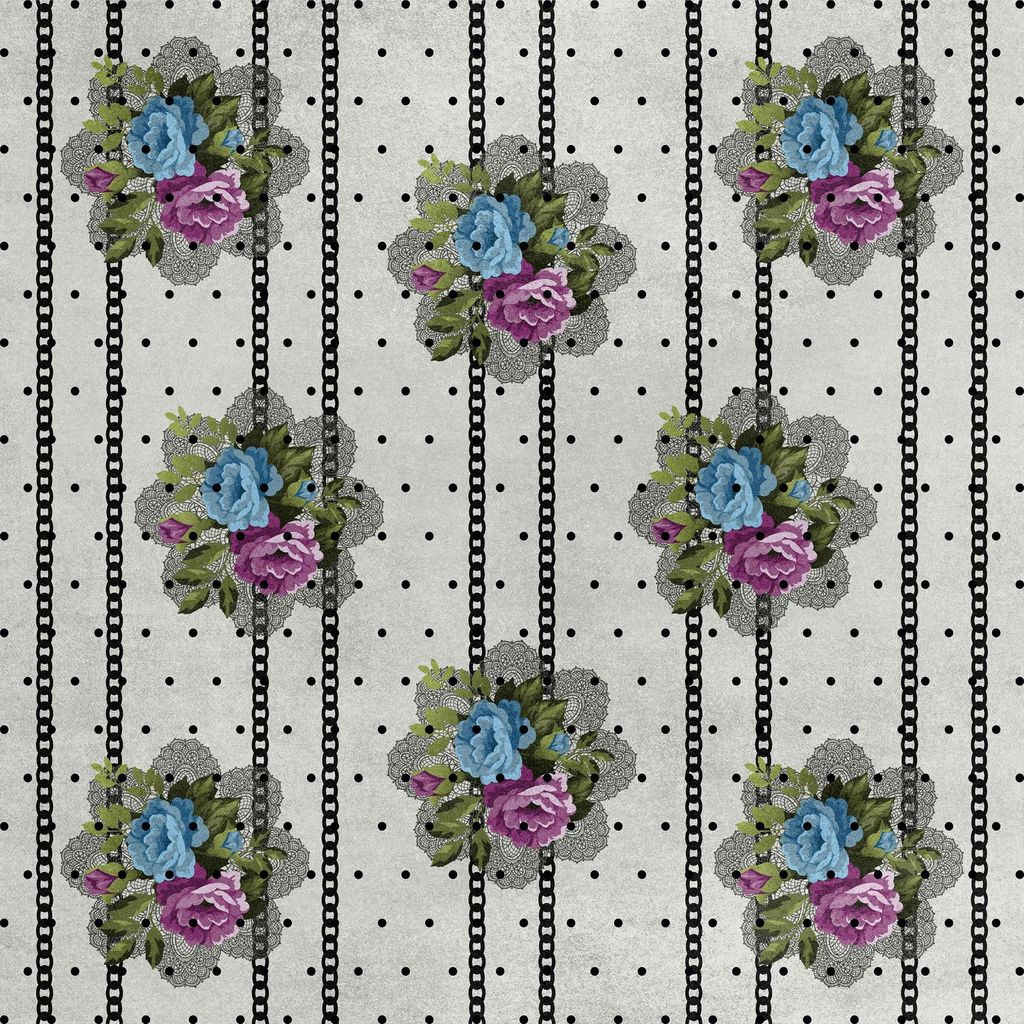 Royal Samt Stoff Polyester Zum Nähen - Motiv Blumen, Punkte, Ketten