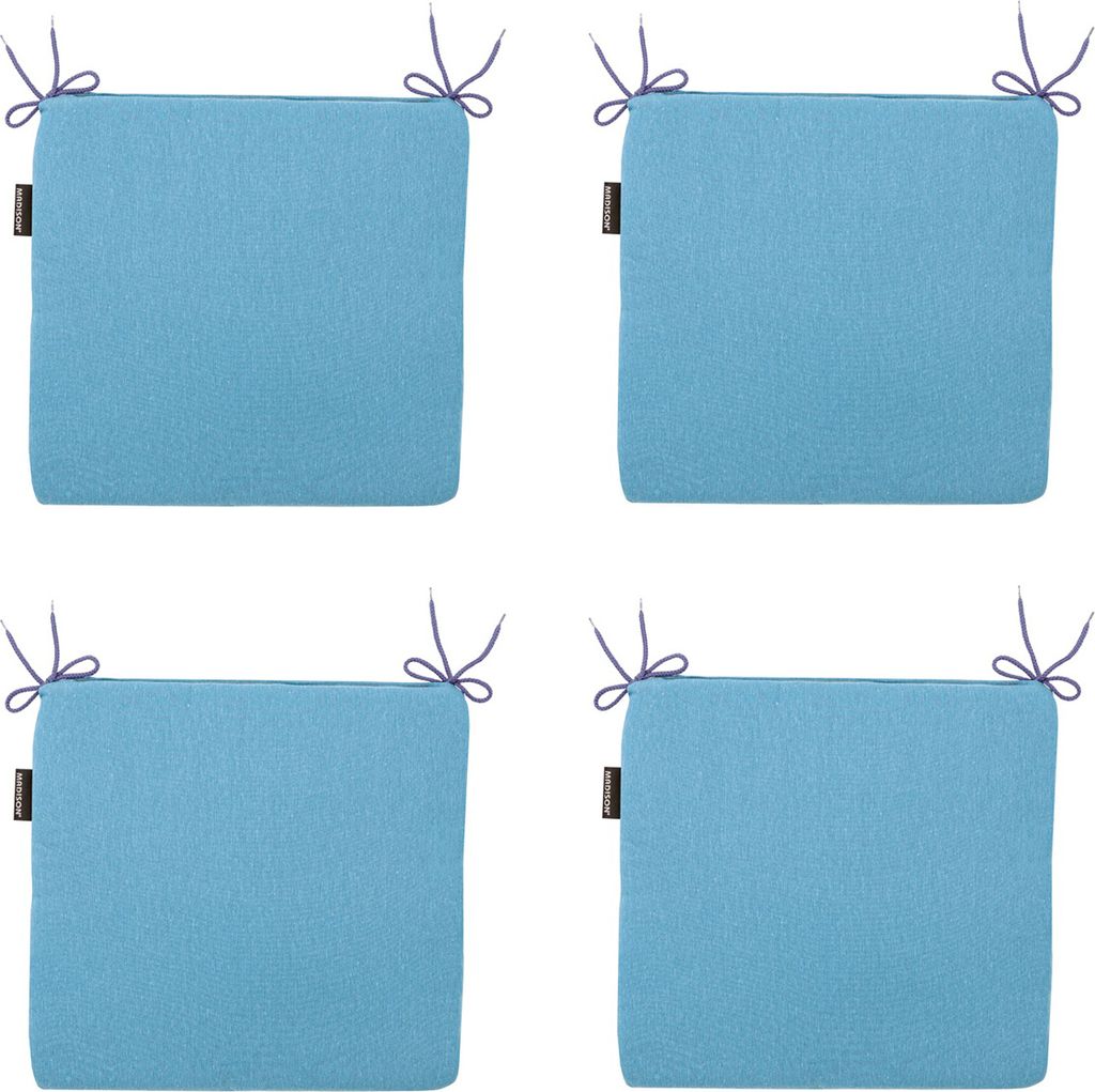 Madison - Sitzkissen Panama aqua - Ca. 40x40 cm - 4er-Set