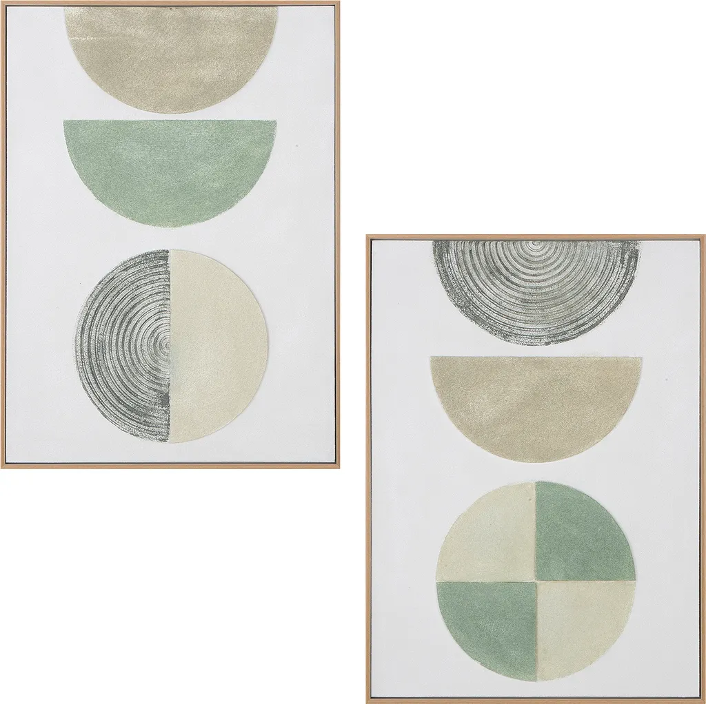 Décoration Murale Moderne Klumi pour Intérieur Lumineux - Lot de 2 Toiles
