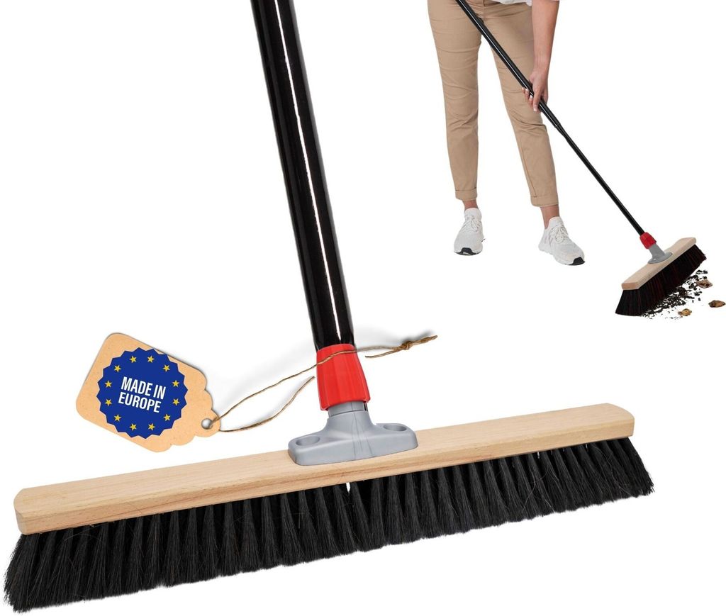 Novaliv Großer Besen Saalbesen 60 cm mit Stiel Borsten Produktbild 