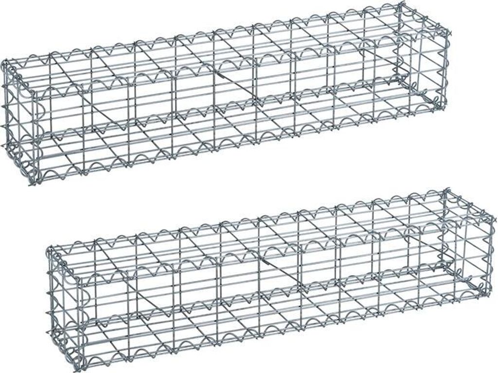 Gabione Spiralgabione Steinkorb 100x20x20 cm 2er Set  Draht Produktbild 
