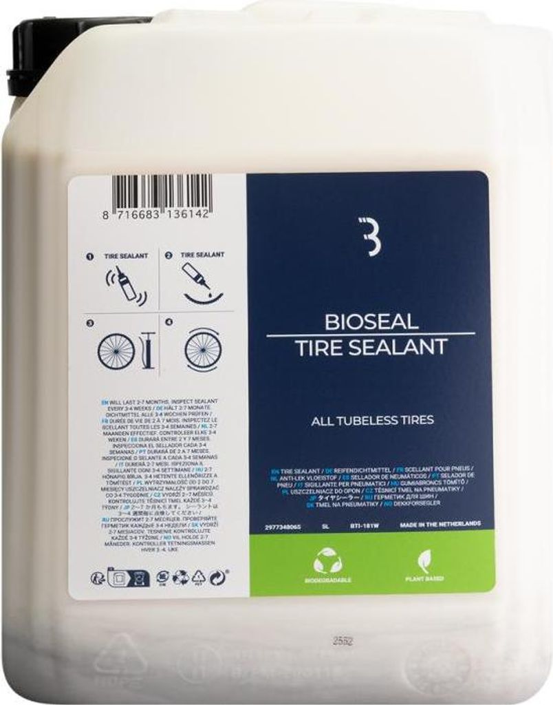 BBB Cycling Reifendichtmittel BioSeal 5L weiß 5L weis - zuverlässiger Pannens...