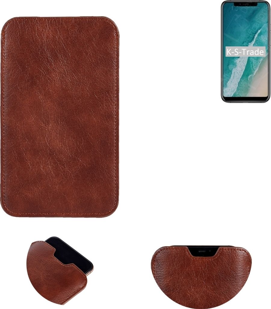 K-S-Trade Schutzhülle Handyhülle kompatibel mit Ulefone X Handytasche Kunstleder Sleeve in braun