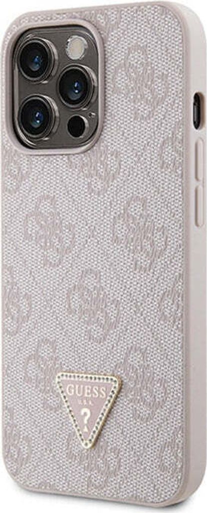 Guess GUHCP13X4GMGPI Hülle Für IPhone 13 Pro Max 6,7" Rosa 4G Big Metal Logo