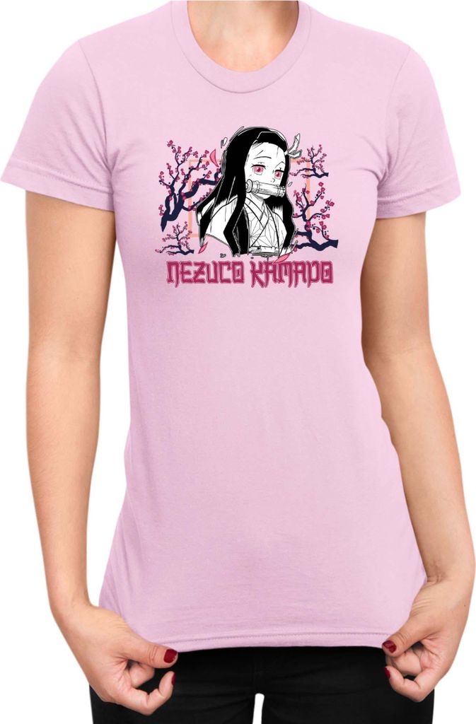 Damen T-Shirt Japan Manga Anime Comics Animation Demon Anime Slayer 15, Lady L / Hellrosa