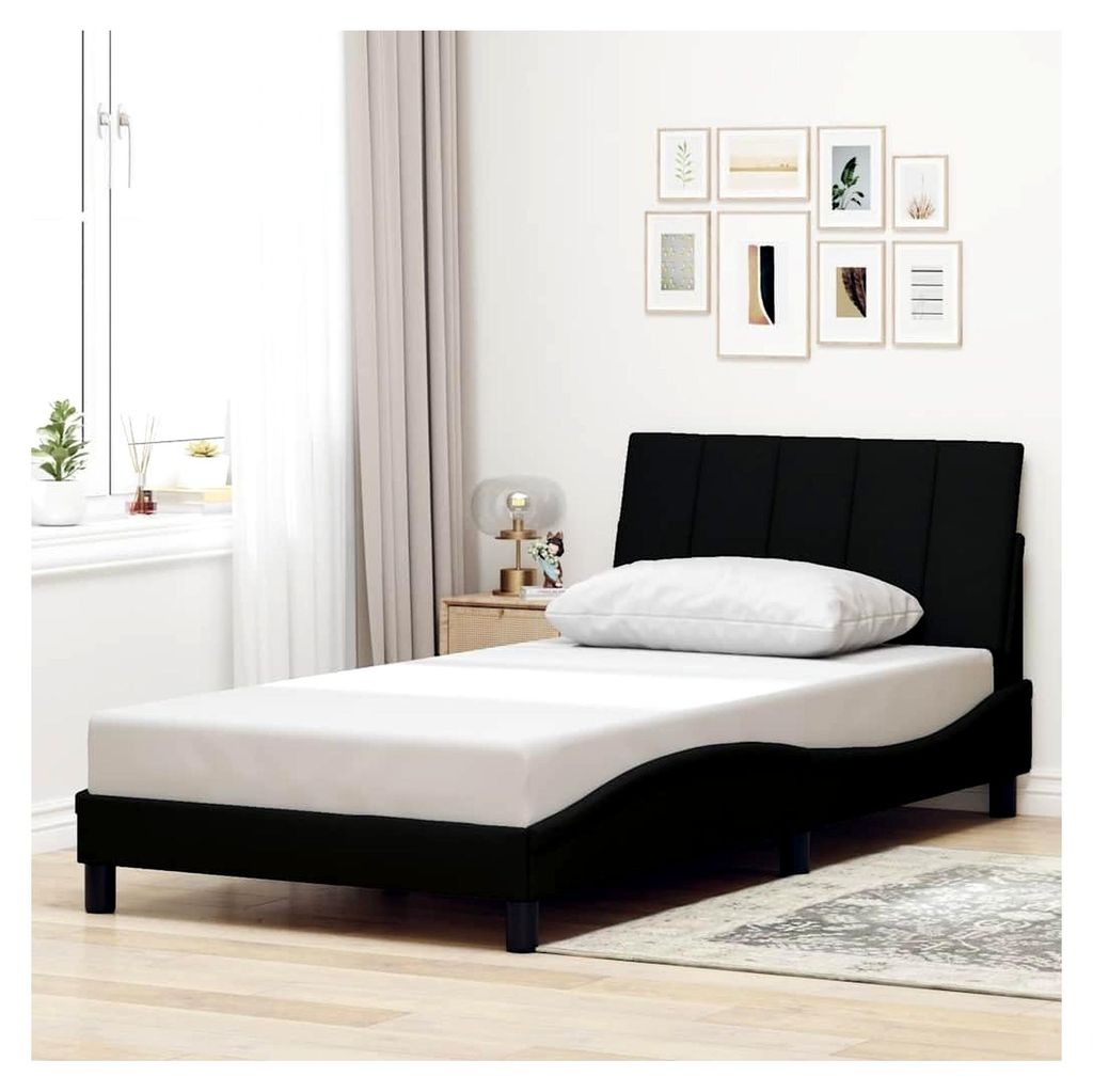Bettgestell Hanko Schwarz 100x200 cm