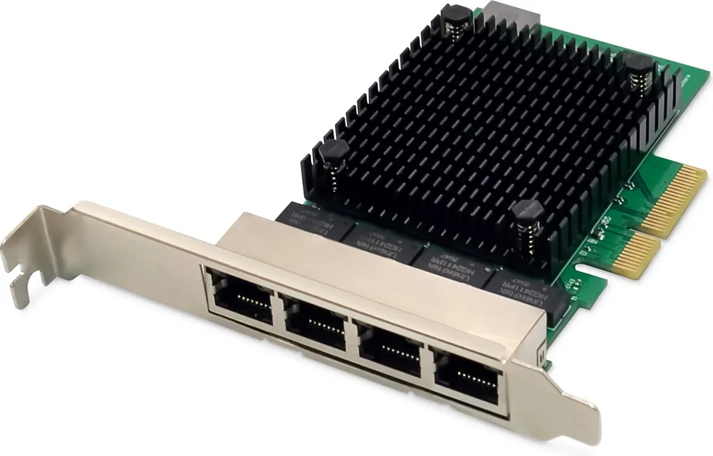 DIGITUS DN-10136 2.5G Network Adapter PCIe Quad Port per Gaming e NAS