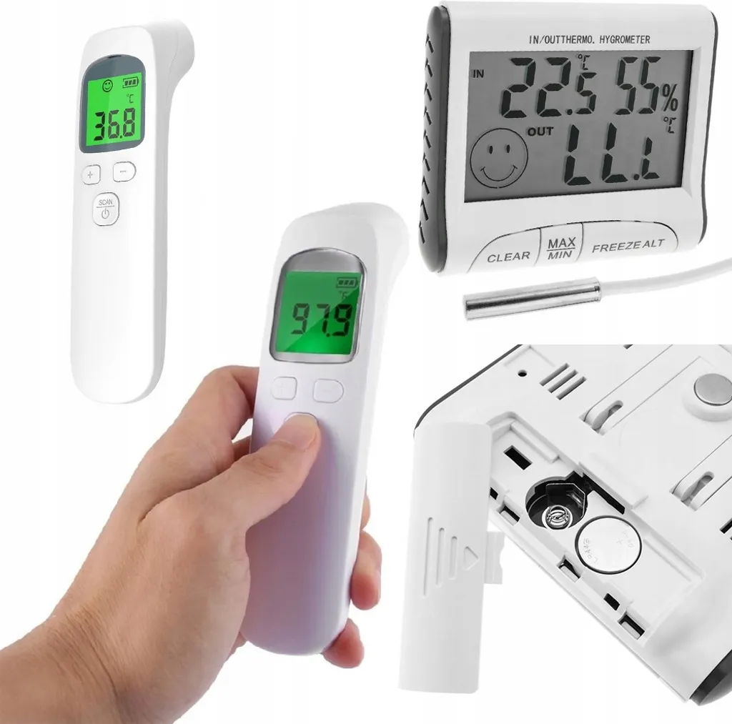 Rosfix Termometro Infrarossi Medico e Stazione Meteo Casa | Kit Salute