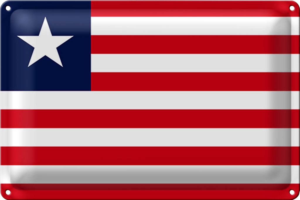 Blechschild Flagge Liberia 30x20cm Flag of Liberia