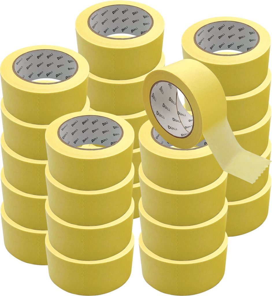 ARLI 24x Abdeckklebeband Kreppband 48 mm x 50 m Krepp 262 Malerkrepp Malerband Kreppklebeband