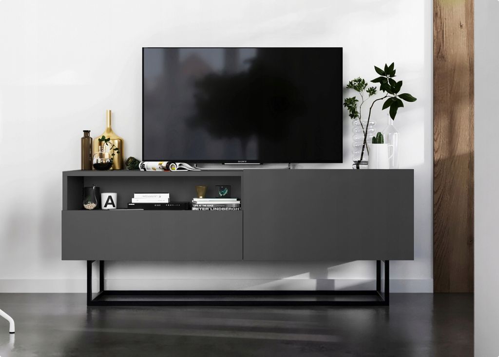 TV-Schrank Enjoy TV-Lowboard Loft Style Schwarze Metall Produktbild 