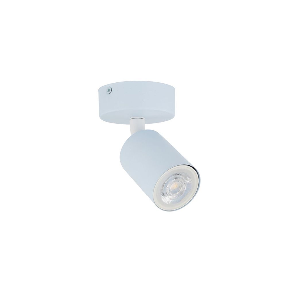 Kinderleuchte Metall GU10 verstellbar 13 cm breit Hellblau rund Kinderzimmerlampe