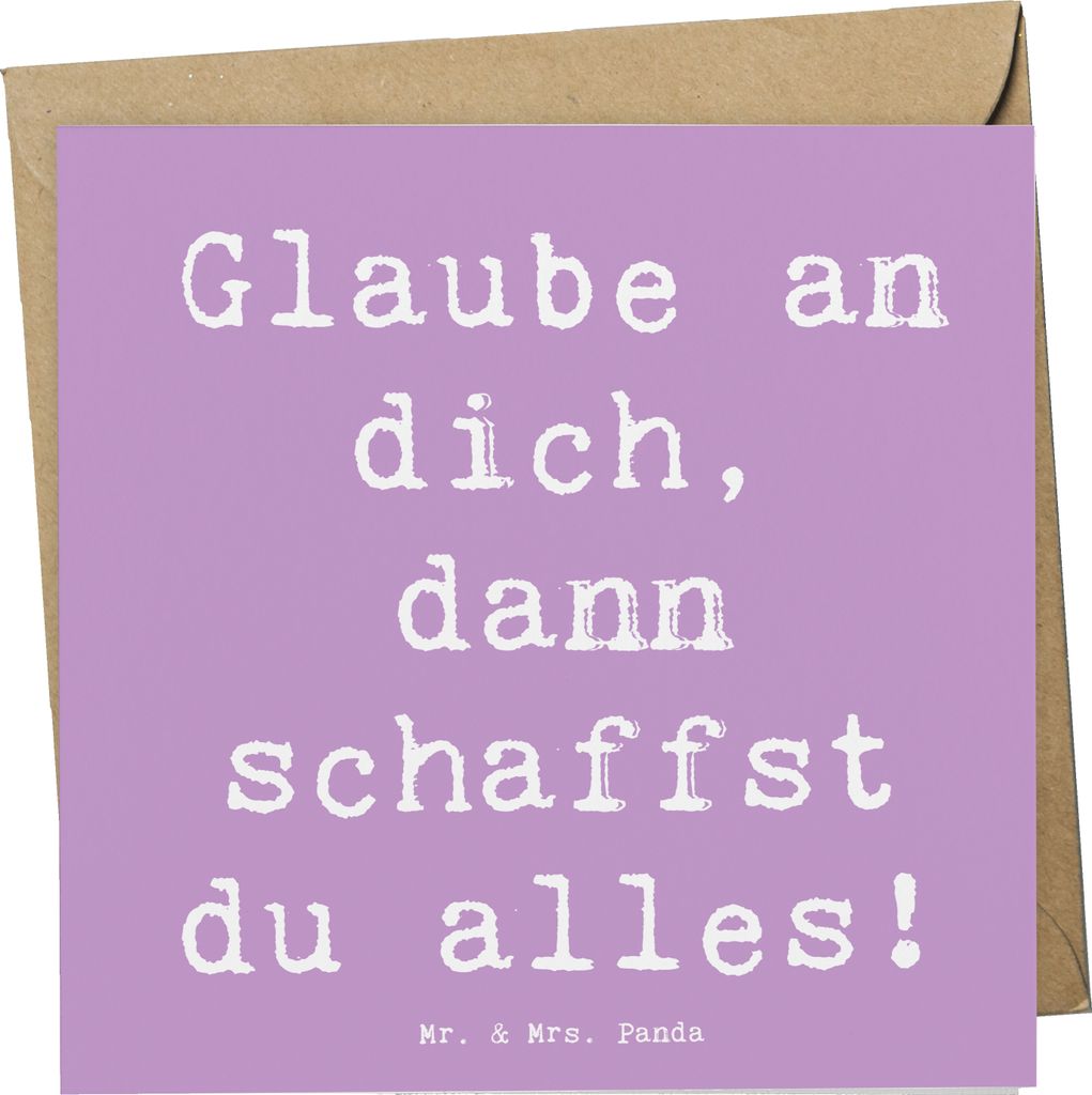 Mr. & Mrs. Panda Deluxe Karte Spruch Angst überwinden - Produktbild 