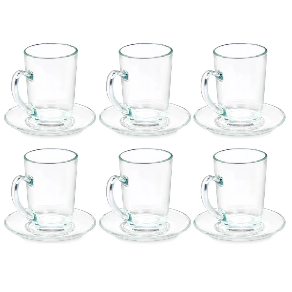 Tasses à cappuccino en verre pour machine à café, 6 unités de 200 ml