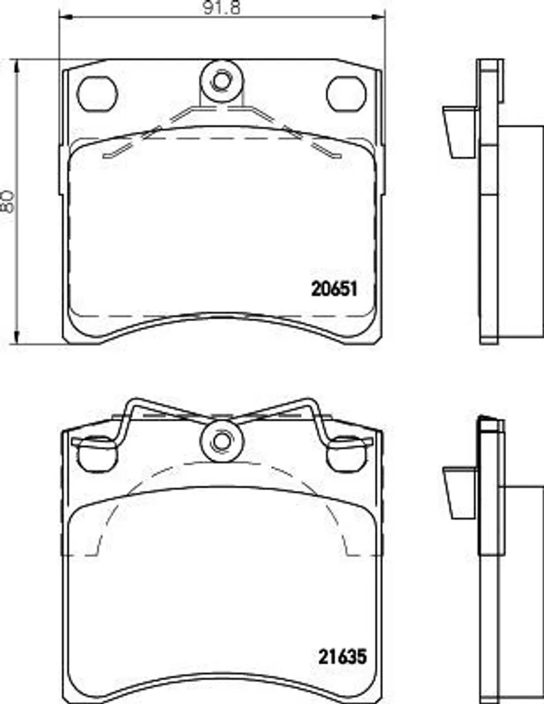 Plaquettes de frein à disque pour Transporter T4 OE 701698151A HELLA