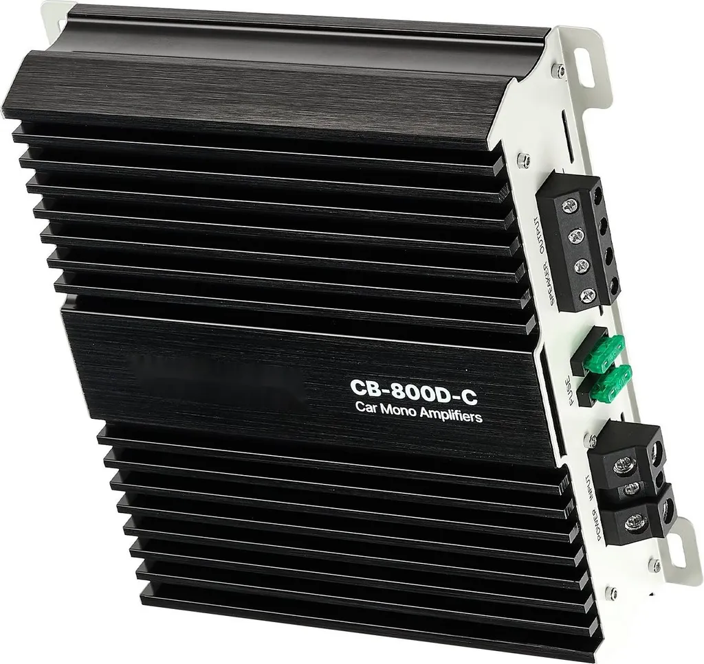 Ampli voiture mono pour caisson de basse 800W avec télécommande déportée - 11