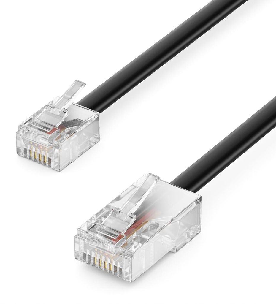 deleyCON 0,5m Telefonkabel RJ11 auf RJ45 Modularkabel - Produktbild 