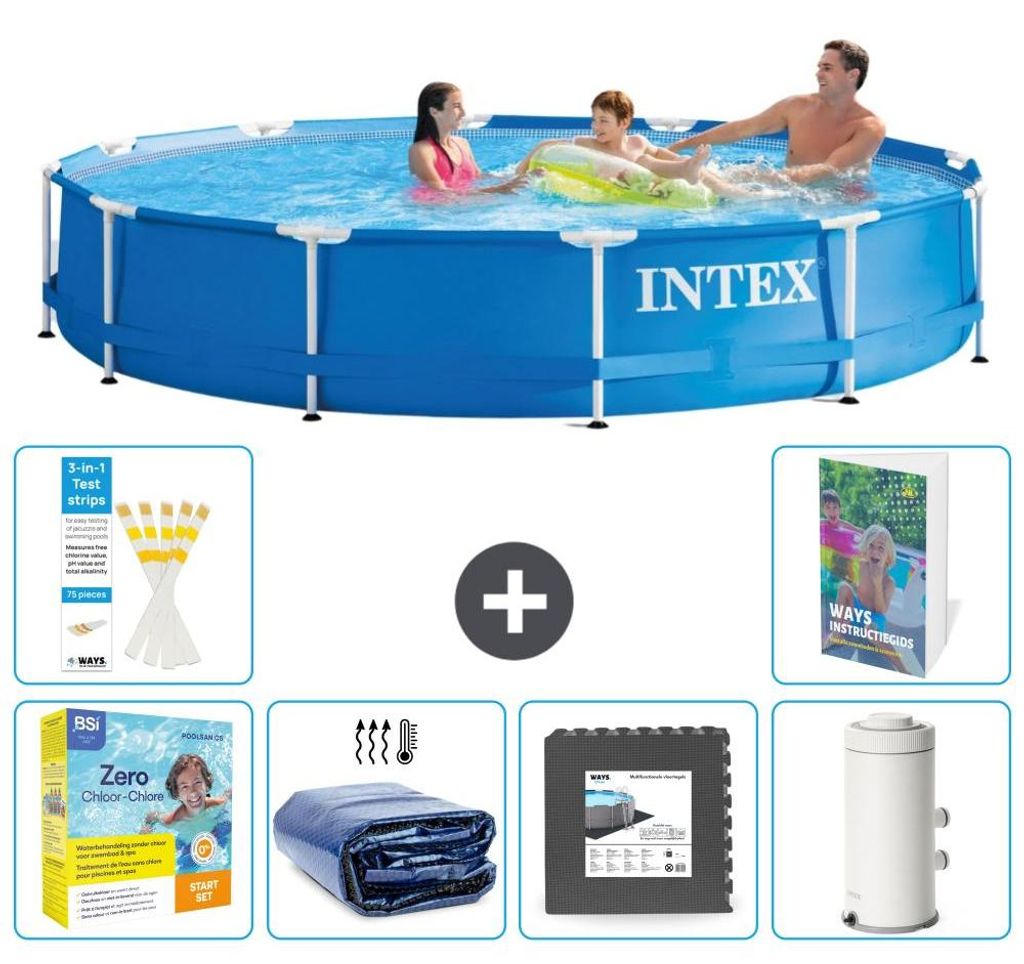 Frame Pool Rund - 366x76 cm - 7-teilig S111