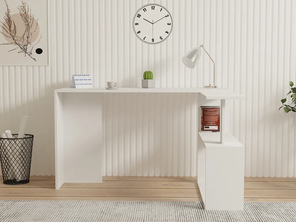 Table basse Cayko PUQ Skye Decor blanc 130cm en bois mélaminé de qualité