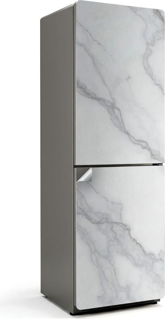 Geädertes Marmormuster – Kühlschrank Aufkleber – Klebefolie Kühlschrank – Kühlschrank Dekor – Kühlschrankfolie selbstklebend – Küch...