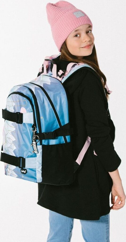Baagl Schulrucksack für Mädchen Teenager - Skateboard Produktbild 15