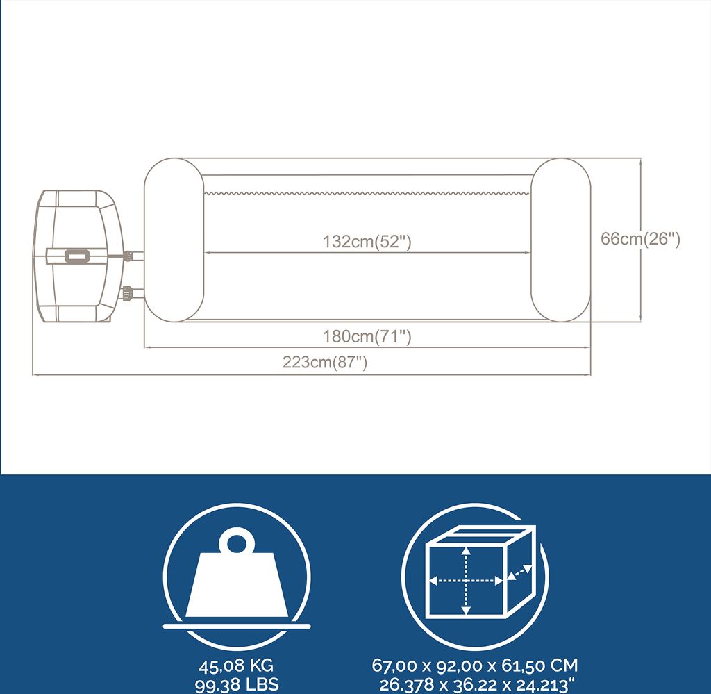 Bestway® LAY-Z-SPA® ECO-Whirlpool Zurich AirJet™ Ø 180 x 66 Obrázek produktu 31