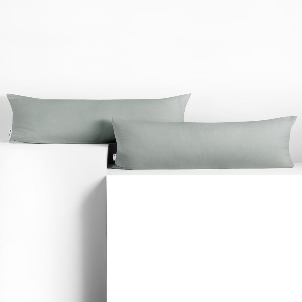 Seitenschläferkissenbezug 2er Set 20x145 cm Kissenbezug Kissenbezüge Baumwolle Seitenschläfer Stillkissen Stahl