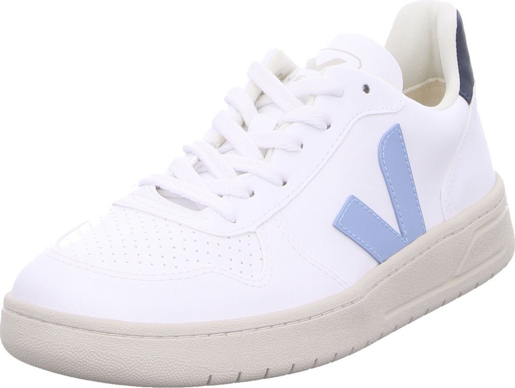 Veja V 10 CWL Herren Schnürung Kunstleder Turnschuhe Weiß Blau – 6 UK - 40 EU - 7 US / White Blue