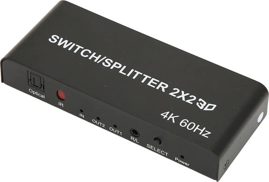 Commutateur HDMI 4K 2 entrées 2 sorties Plug-and-Play Format Compact - 3
