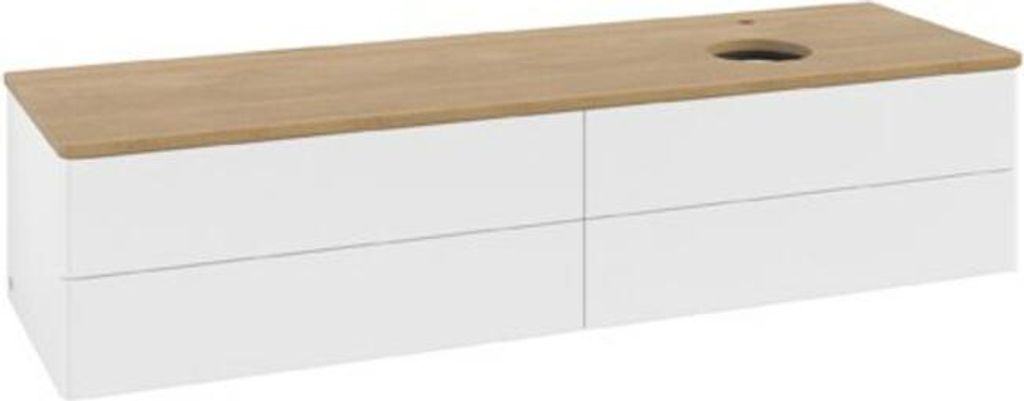 V&B Waschtischunterschrank ohne Frontstruktur Antao 160x50cm, HL, WBP hon. Oa, wh. m Lac