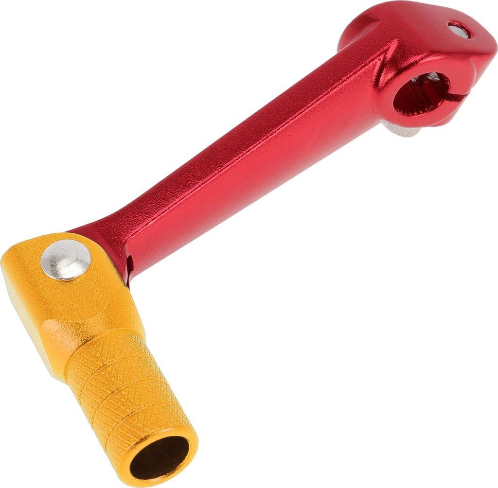 Faltbarer Motorrad-Schalthebel für Bosuer M5 Aluminiumlegierung Pedal Schalthebelarm Rot Goldton