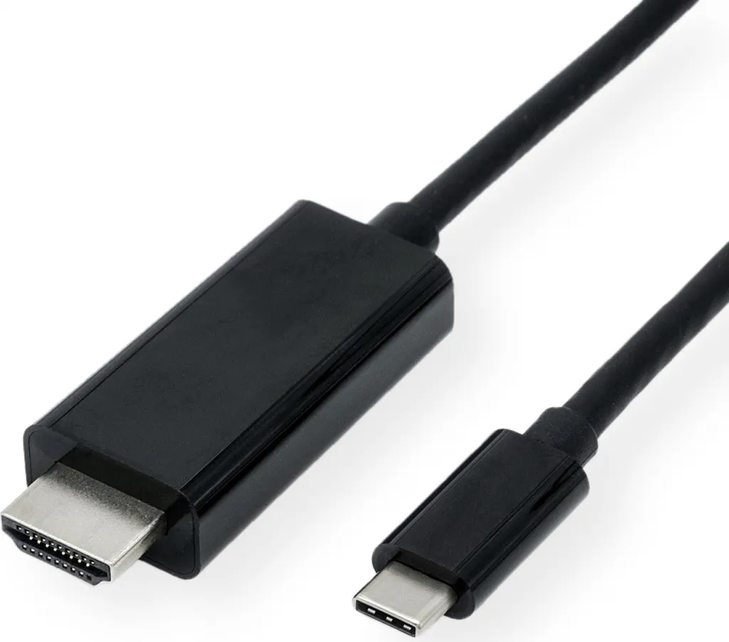 Câble HDMI vers USB-C 2m Noir pour Brancher Ordinateur sur TV ou Écran