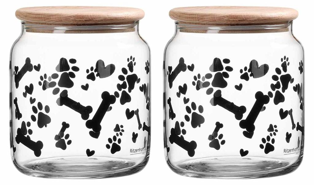 Ritzenhoff & Breker Mika Dog Leckerli-Dose mit Deckel ø 12 cm 2er Set