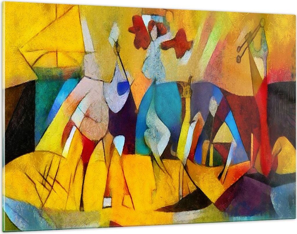 Bilder auf glas - Abstraktion modern - 120x80cm - Glasbilder - Wandbilder - Kunstdruck - zum Aufhängen bereit - Wanddekoration aus Glas - Glas Bil...