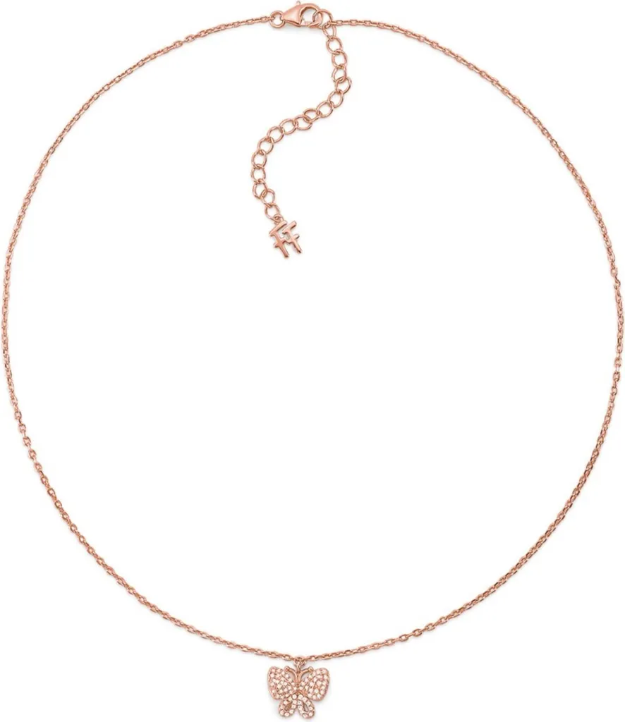 Collier Folli Follie 3n17s058rc Design Géométrique et Finition Or Rose