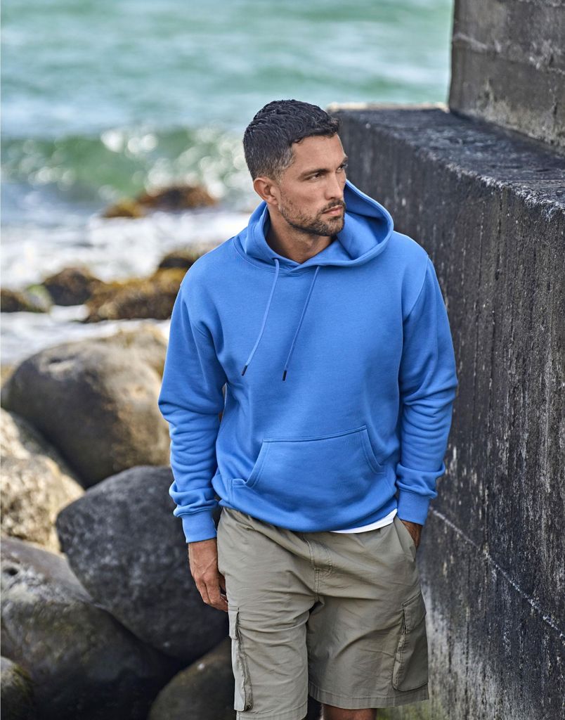 Tee Jays Herren Kapuzenpullover BC3824 (L) (Eisblau)