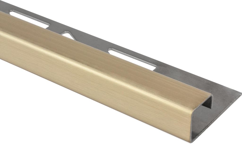 Quadrat Fliesenprofil Edelstahl V2A L250cm H10 champagne Produktbild 