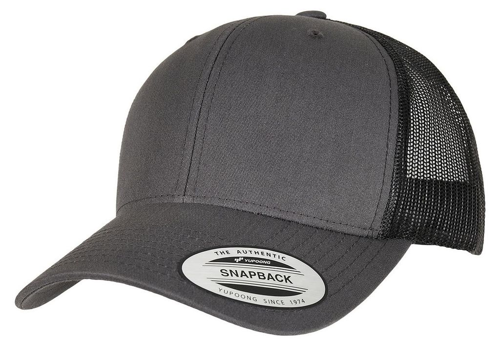 Classic - Trucker Cap Zweifarbig FK1772 (Einheitsgröße) (Holzkohle/Schwarz)
