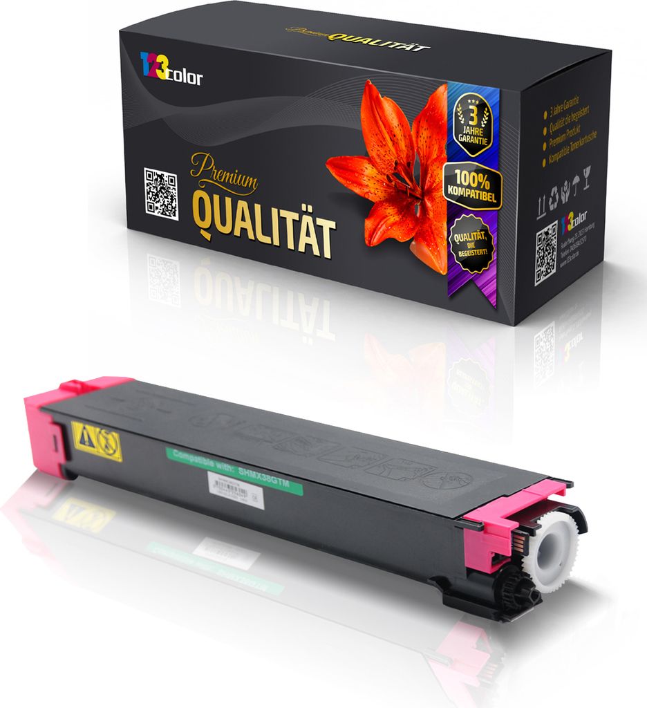 Kompatible Tonerkartusche für Sharp MX-C380 P MX-C380 Series MX-C381 MX-C400 P MX-C400 Series MX-C401 MX-C402 SC MXC38GTM Rot Magenta - Office Lin...