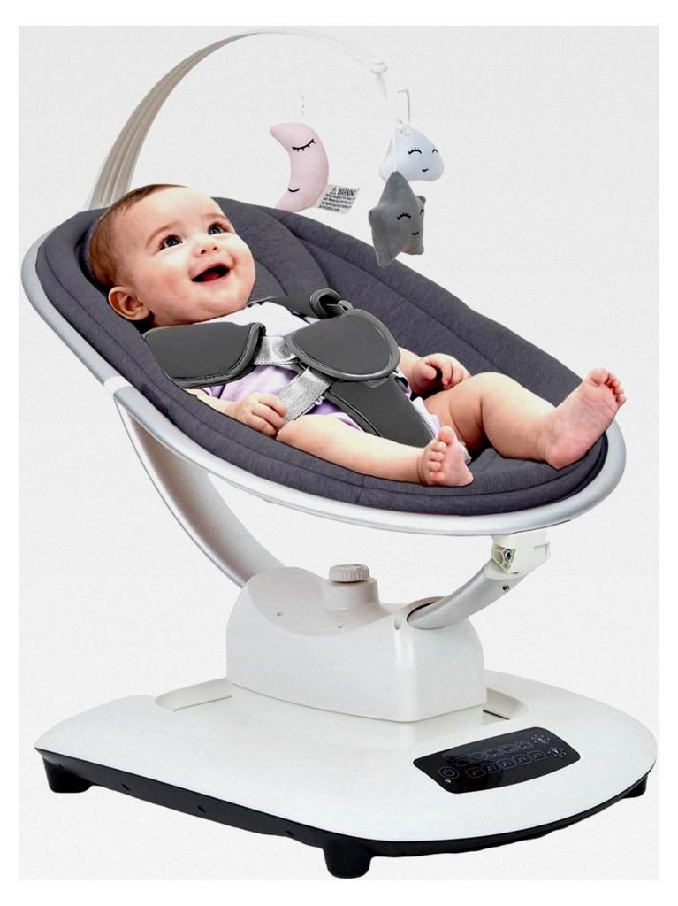 Elektrische Baby-Schaukel mit 5D-Schwingtechnologie, medizinisch , adaptive Neigungssteuerung und Autonomie-Timer für Neugeborene bis 18 kg | Inkl...