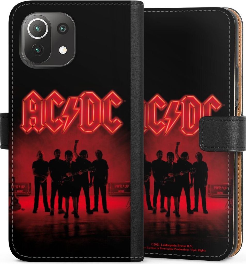 DeinDesign Klapphülle für Xiaomi Mi 11 Lite 5G NE Handytasche Lederhülle Tasche ACDC Band Offizielles Lizenzprodukt