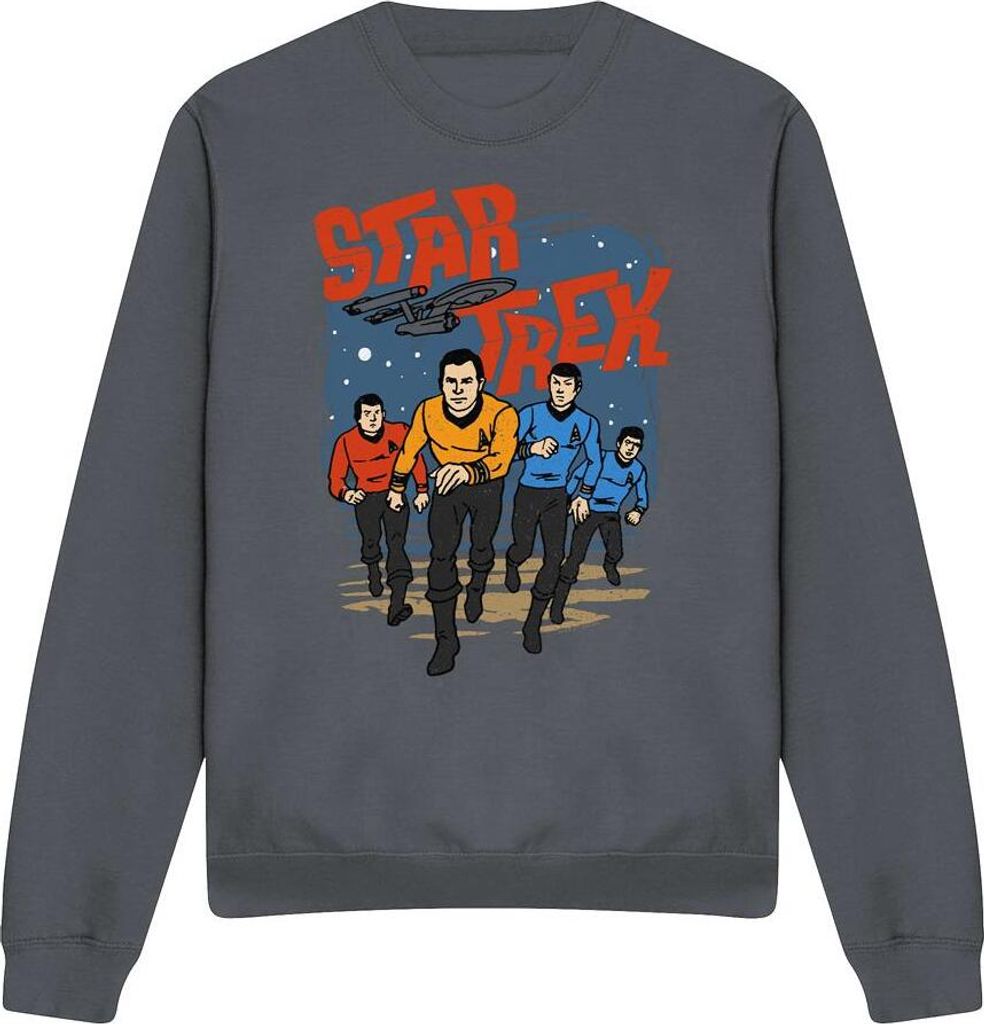 Star Trek - "Run Forward" Sweatshirt für Herren/Damen Uni TV11448 (XL) (Holzkohle)